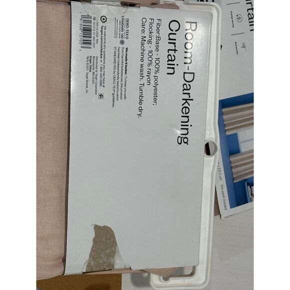 2 Room Essentials Blush pink room darkening curtain panels 42" x 84" new - Picture 2 of 3